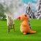 Dinosaurs Needle Felting Kit. Wizardi DIY Wool Craft Kit F07N8-Z-02